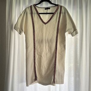 Zara White Dress with Embroidery